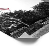 Rosedale Memorial Arch and Flag，カンザスシティー， BW ポスター (角)