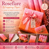 Roseflare ラッピングペーパーシート