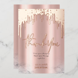 Rosegoldグリッタードリップスフォイルカード 箔シーズンカード