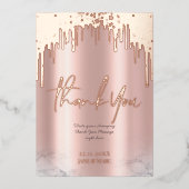 Rosegoldグリッタードリップスフォイルカード 箔シーズンカード (正面)