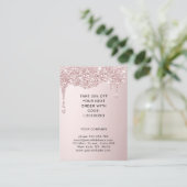 Rosegoldグリッター割引カード 割引カード (スタンド正面)