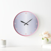 Rosegoldシルバーピンクフォイルメタリックガーリールック ラージ壁時計 (ホーム)