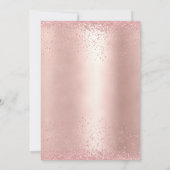 Rosegoldモダン Glitzer「Bride To Be」写真 招待状 (裏面)