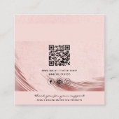 Rosegold手作りQRコードジュエリー表示カード コーリングカード (裏面)