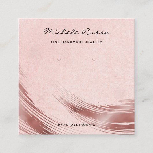 Rosegold手作りQRコードジュエリー表示カード コーリングカード (正面)