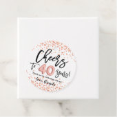 RoseGold紙吹雪応援から40年メッセージカード フェイバータグ (インサイチュ)