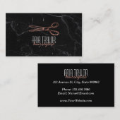 RoseGold美容師は大理石の名刺を切ります 名刺 (正面/裏面)