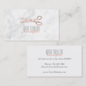 RoseGold美容師は大理石の名刺を切ります 名刺 (正面/裏面)