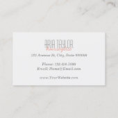 RoseGold美容師は大理石の名刺を切ります 名刺 (裏面)