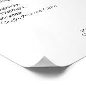 Rosegold Diamondモダン価格表 ポスター (角)