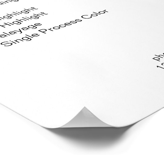 Rosegold Diamondモダン価格表 ポスター (角)