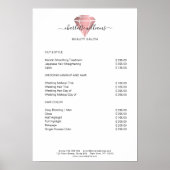 Rosegold Diamondモダン価格表 ポスター (正面)