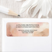 RoseGold Earthone Waterの色結婚のアドレス ラベル (インサイチュ)