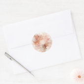 RoseGold Earthone Water Color 結婚's Welcome ラウンドシール (封筒)