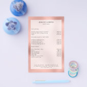 Rosegold Glowサロン価格表チラシ チラシ (シングル)