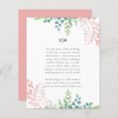 Rosegold Greeneryウェディングレセプションプログラム (正面/裏面)