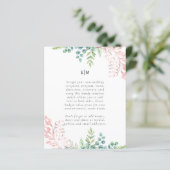 Rosegold Greeneryウェディングレセプションプログラム (スタンド正面)