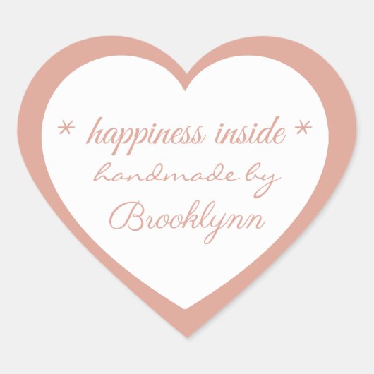 Rosegold handmade by X, Custom Elegant   ハートシール (正面)