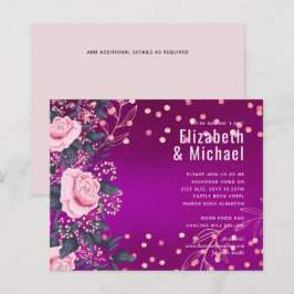 Rosegold Metallicの結婚グリッター外観