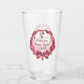 Rosegold Name & Happy New Year Pint Glass タンブラーグラス (裏面)