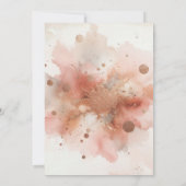 RoseGold Watercolor ウェディング 招待状 (裏面)
