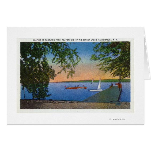 Roseland Park Sceneで帆とモーターボート (正面横)