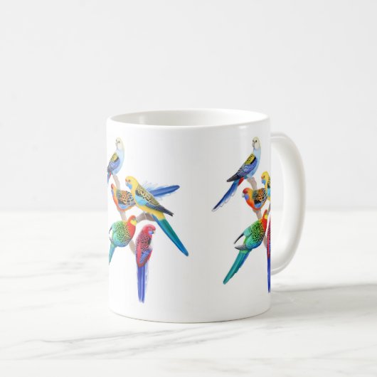 Rosellaはマグをオウム返しします コーヒーマグカップ (正面右)