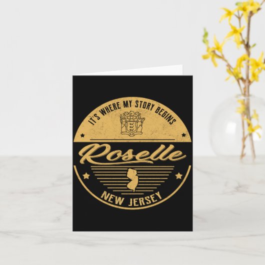 Roselle New Jersey Its Where My Story Begins _1  カード (黄色い花)