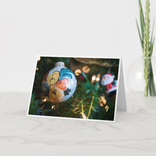 Rosemalingのクリスマスカード(平和および喜び) シーズンカード (正面)