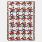 Rosemalingのスウェーデン人のDalaの馬の双生児 スローブランケット (正面縦)