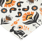 Rosemaling Norwegian Folk Art ショートテーブルランナー (コーナー)