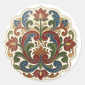 rosemaling stickers ラウンドシール (正面)