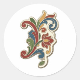 Rosemaling vinyl sticker! ラウンドシール
