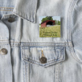 Roseman橋Winterset、アイオワ 缶バッジ (インサイチュ)