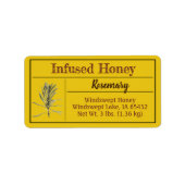 Rosemary Herb Infused Honey Jar ラベル (正面)