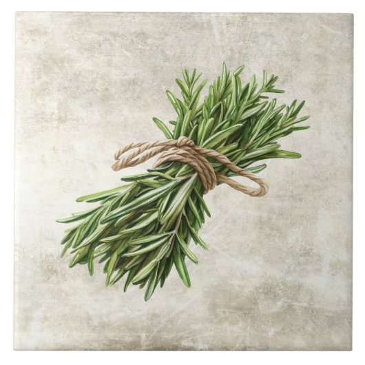Rosemary Rustic Herbs Spices Faux タイル (正面)