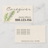 Rosemary Sage：介護者の名刺 名刺 (正面/裏面)
