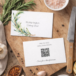 Rosemary Sprig with QR Code 名刺