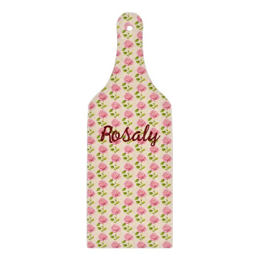 Rosen Muster rosa pink カッティングボード (正面)