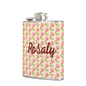 Rosen Muster rosa pink フラスク (左)