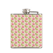 Rosen Muster rosa pink フラスク (裏面)