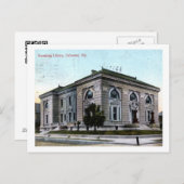 Rosenberg Library, Galveston, TX 1907ヴィンテージ ポストカード (正面/裏面)
