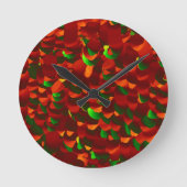  Rosenblätter abstrakt ラウンド壁時計 (正面)