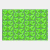 Rosenblüte in Grün, 3D-Optik - ラッピングペーパーシート (正面2)