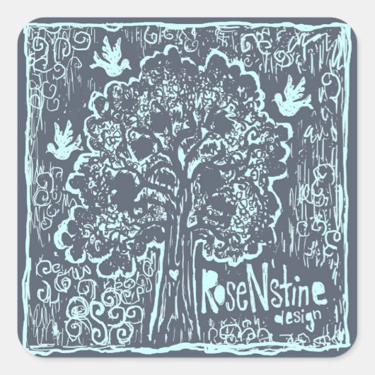 RoseNstineスタンプ スクエアシール (正面)