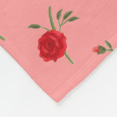 Roses フリースブランケット (角)