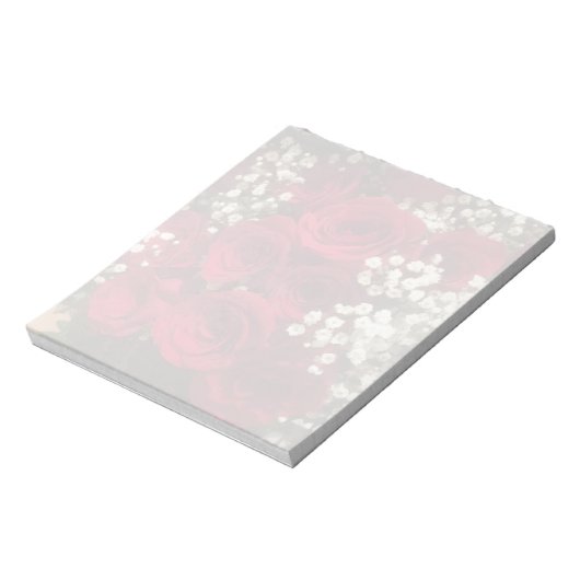 Roses and Baby's Breath Notepads ノートパッド (回転)