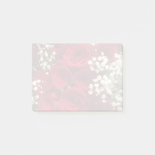 Roses and Baby's Breath Post-It notes ポストイット (正面)