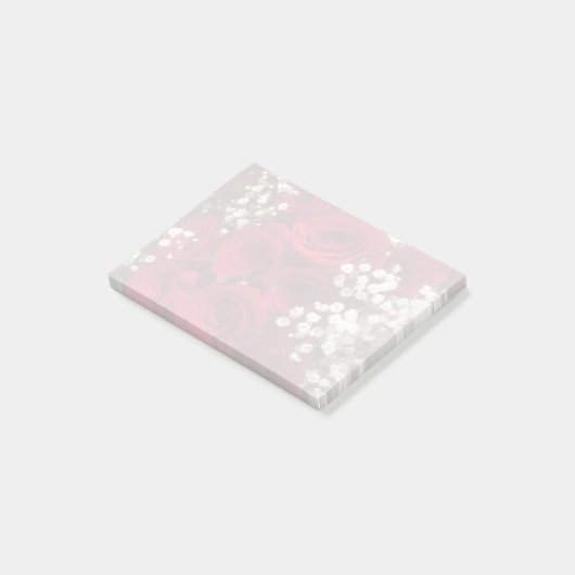 Roses and Baby's Breath Post-It notes ポストイット (アングル)