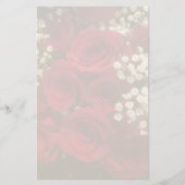 Roses and Baby's Breath Stationery 便箋 (正面)